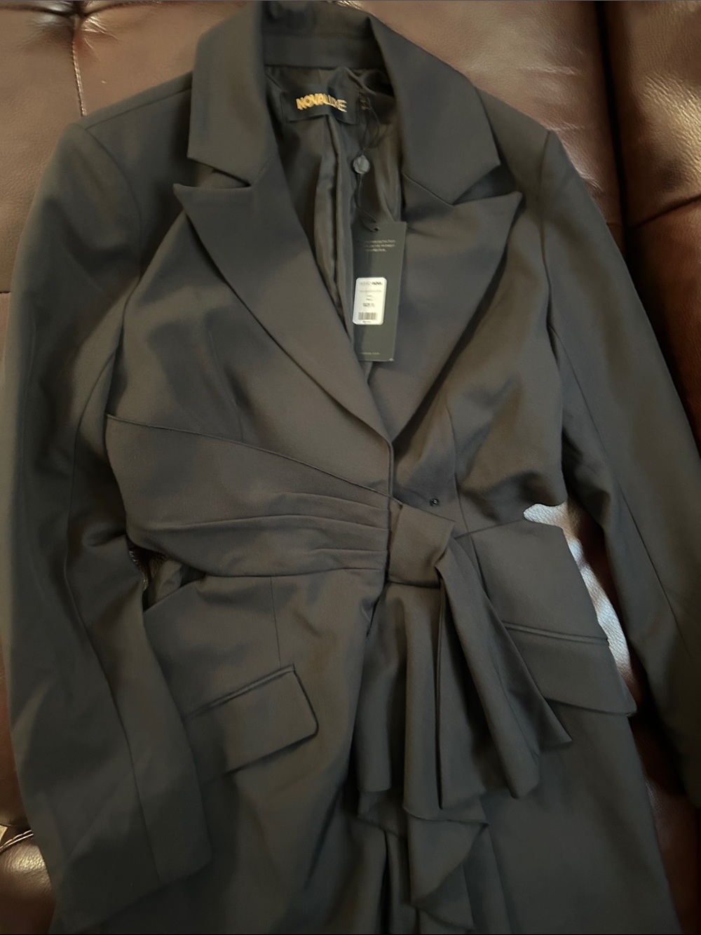 Fashion Nova Amaya Black  Blazer Jacket Mini Dress